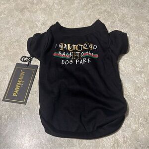 New PawMain Pets Original Pucci Back to Dog Park Novelty Dog T-Shirt Medium Gift